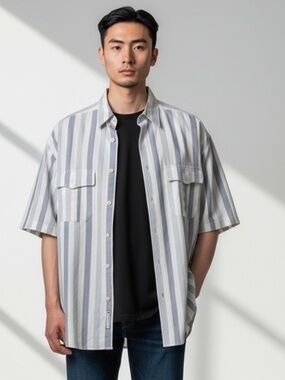 BLUE STONE 100% cotton men’s large short sleeve shirt, excellent condition